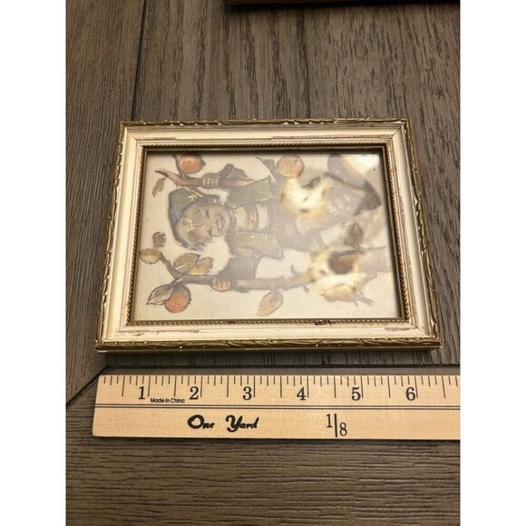 Vintage Hummel Style Boy & Girl Framed Prints 6x4.5 Inches - Picture 6 of 6